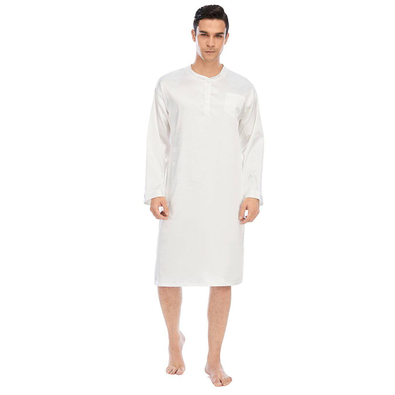 100 Mulberry Mens Silk Nightshirt Pure Silk Nightwear for Men