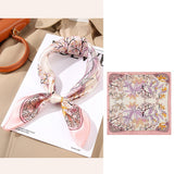 Silk Scarf For Women's Square Neck Pure Silk Scarfs