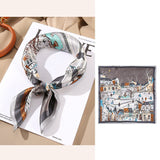 Silk Scarf For Women's Square Neck Pure Silk Scarfs