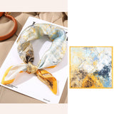 Silk Scarf For Women's Square Neck Pure Silk Scarfs