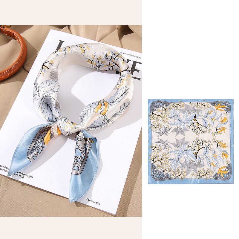 Silk Scarf For Women's Square Neck Pure Silk Scarfs