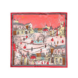 Silk Scarf For Women's Square Neck Pure Silk Scarfs