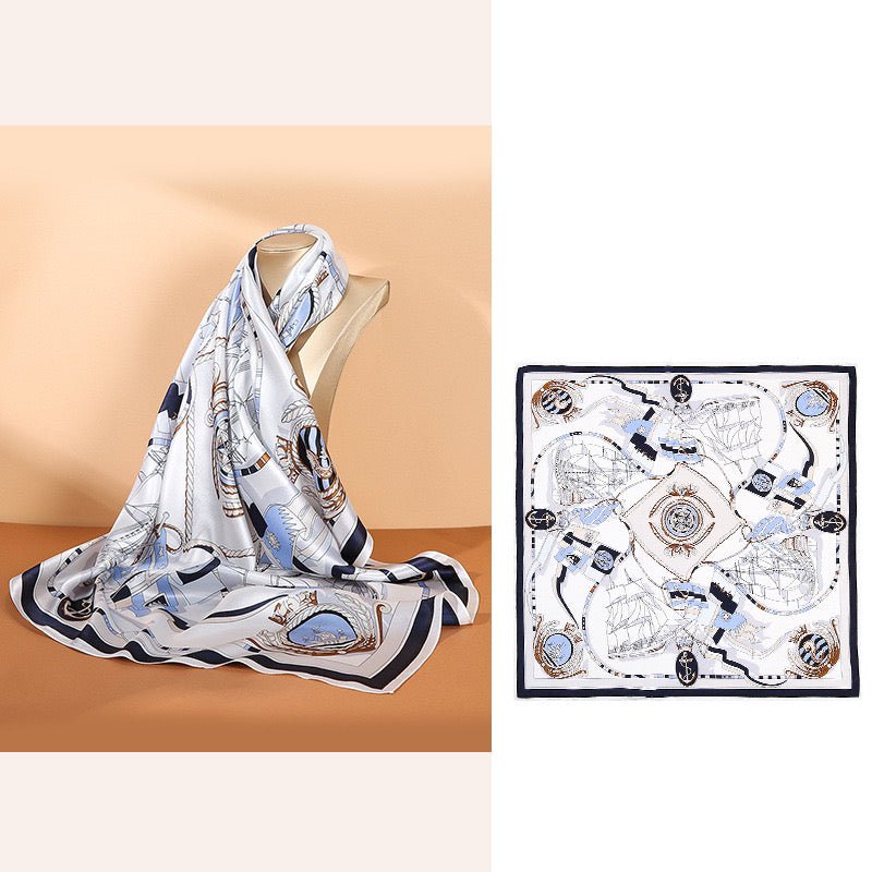 100% Mulberry Silk Scarf-Printed for women - slipintosoft