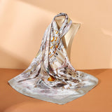 100% Mulberry Silk Scarf - printed For Women