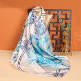 100% Mulberry Silk Scarf - printed For Women