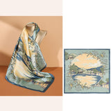 100% Mulberry Silk Scarf - printed For Women