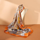 100% Mulberry Silk Scarf - printed For Women