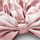 Women Elegant Bowknot Silk Sleep Caps Silk Bow Turban