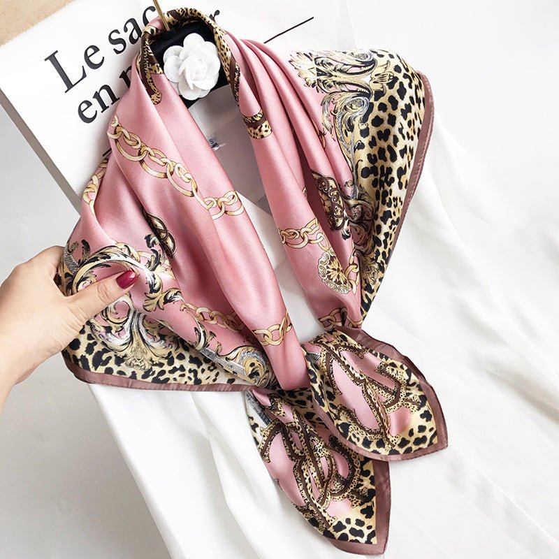 35''x35'' Luxury Floral Printed Silk Square Scarf - slipintosoft