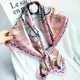 35''x35'' Luxury Floral Printed Silk Square Scarf - slipintosoft