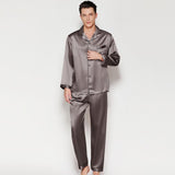 Best Mens Silk Pajamas Quality Long Luxury Real Mulberry Silk Pyjamas Pure Silk Sleepwear - slipintosoft