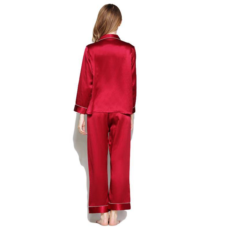 Best Women's Silk Pajamas Long Mulberry Silk Pjs Real Momme Pure 100%silk Sleepwear -  slipintosoft