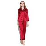 Best Women's Silk Pajamas Long Mulberry Silk Pjs Real Momme Pure 100%silk Sleepwear -  slipintosoft