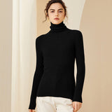 Women Cashmere Sweater Long Sleeve Turtleneck Cashmere Pullover