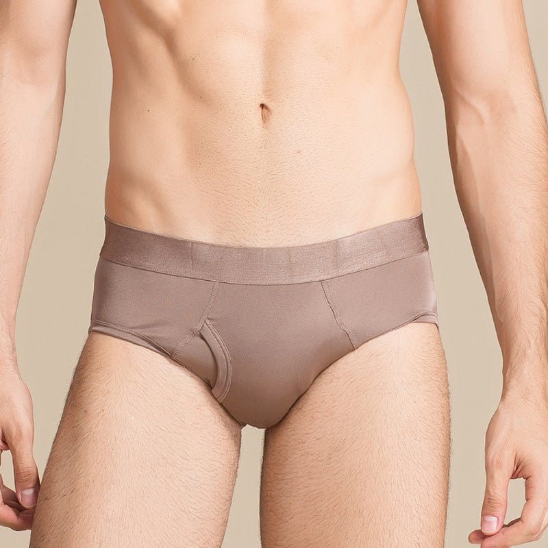 Classic Mens Briefs Sexy Silk Triangle Boxer - slipintosoft