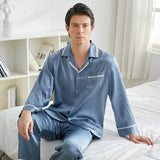 Classic Silk Pajamas Set For Men Luxury Silk Sleepwear