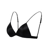 Classic Wireless Sexy Silk Triangle Bra - slipintosoft