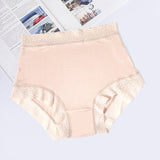 Comfortable Womens Silk Panties Soft Mid-waist Design Silk Underwear