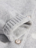 Girls Cashmere Cardigan Bunny Bow Appliqué Cashmere Sweater