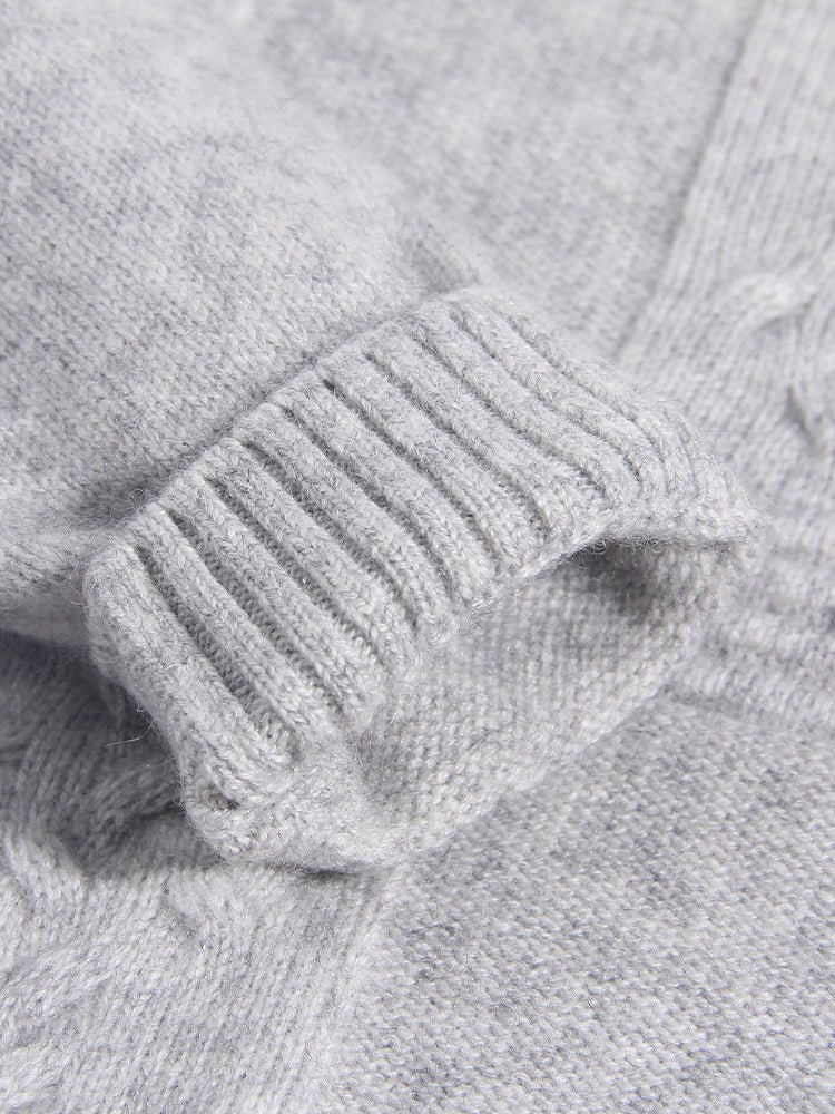 Girls Cashmere Sweater White Ruffled Collar Kids Cashmere Knit Pullover