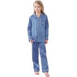 girls Silk Pajama Set long Silk Pjs Kids Silk Pajama Silk Sleepwear