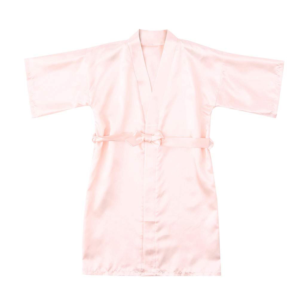 Girls Silk Robe Pure Silk Kimono Summer Kids Silk Robe