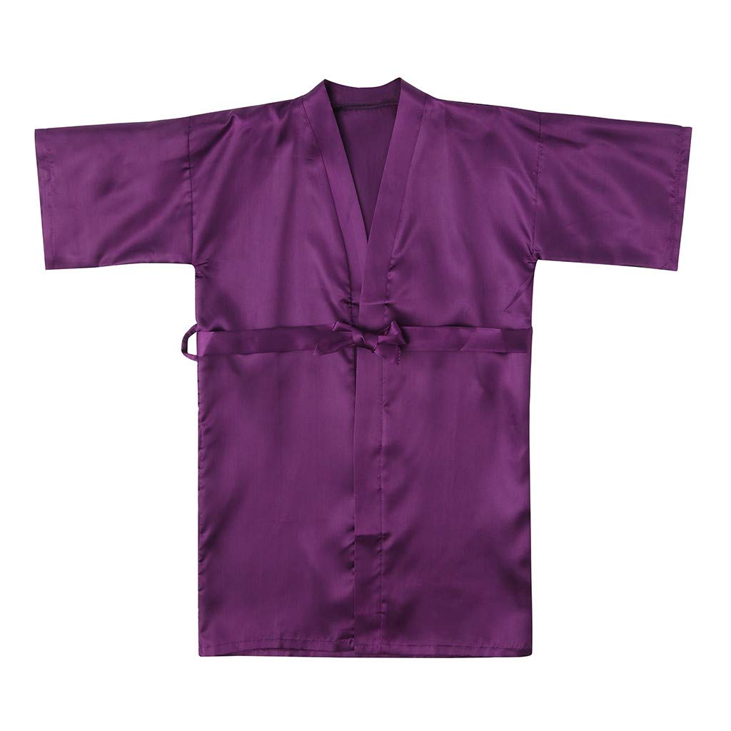 Girls Silk Robe Pure Silk Kimono Summer Kids Silk Robe