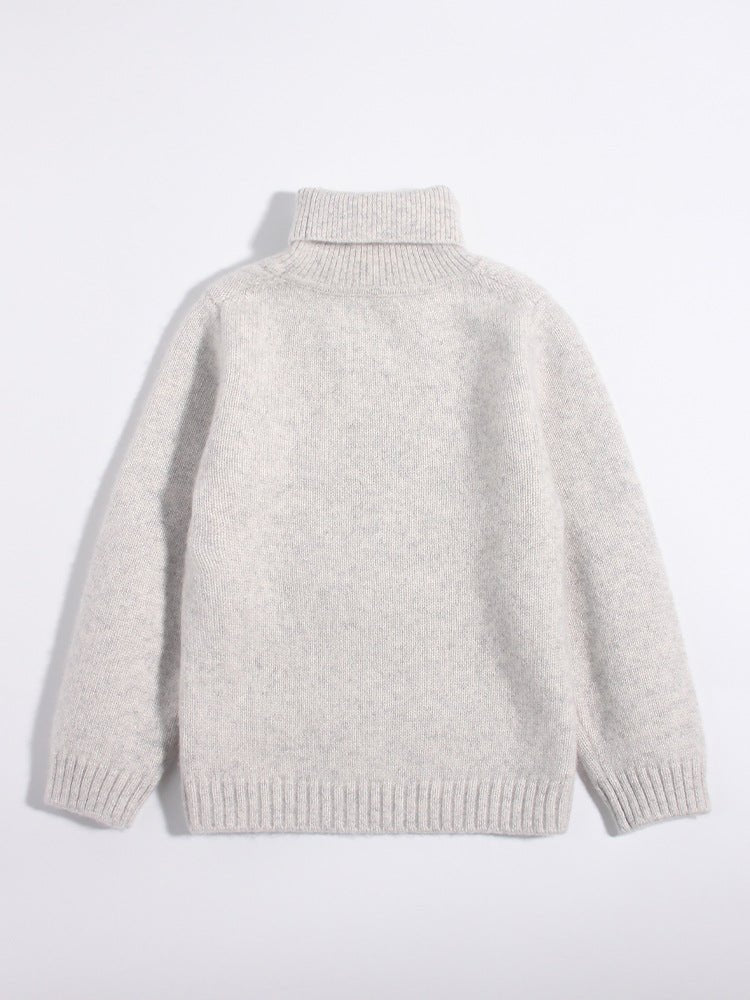 Kids Cable Knit Cashmere Sweater Turtleneck Cashmere Pullover