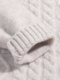 Kids Cable Knit Cashmere Sweater Turtleneck Cashmere Pullover