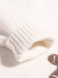 Kids Cashmere Sweater Candy Cane Christmas Tree Cashmere Pullover