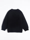 Kids Cashmere Sweater Floral Intarsia Crew Neck Cashmere Pullover