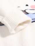 Kids Cashmere Sweater Puppy Driving Cartoon Design Cashmere Pullover