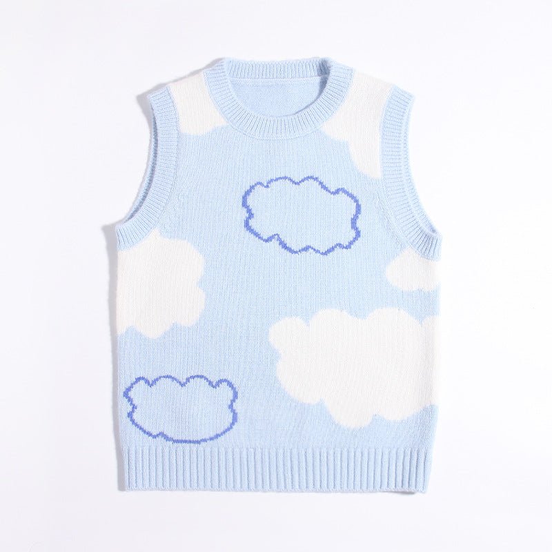 Kids Soft Cloud Cashmere Vest Sleeveless Cashmere Knit Sweater