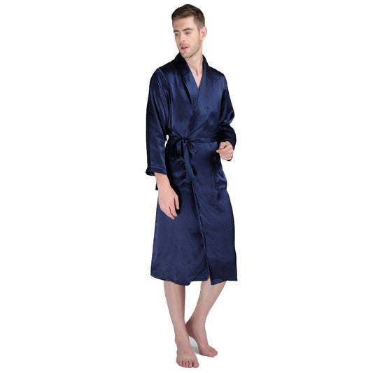 Long Silk Robe For Men Big And Tall Silk Dressing Gown