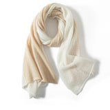 Mixed Colors Pure Cashmere Scarf Cut-out Long Cashmere Shawl and Wraps