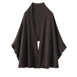 Pure Cashmere Scarf Long Cashmere Shawl and Wraps for Winter Flounce Edge Cloak