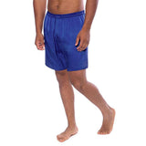 Men's Royal Blue 100% Silk Sleep Shorts - slipintosoft