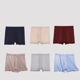 Mens Silk Briefs Underwear Large Elasticity Knit Soft Silk Boxer Shorts