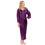 Women Loose Pullover Silk Nightwear Long Silk Dressing Gown