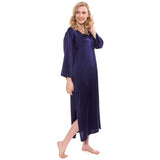 Women Loose Pullover Silk Nightwear Long Silk Dressing Gown