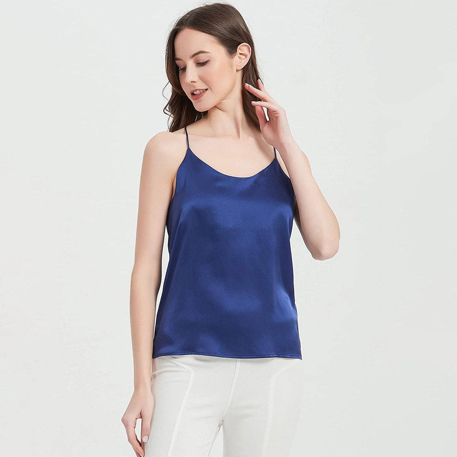 Mulberry Women Silk Camisole  Sexy Silk Ladies Tops Shirt -  slipintosoft