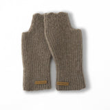 pure cashmere knitted gloves for women soft cashmere fingerless mitts for winter - slipintosoft