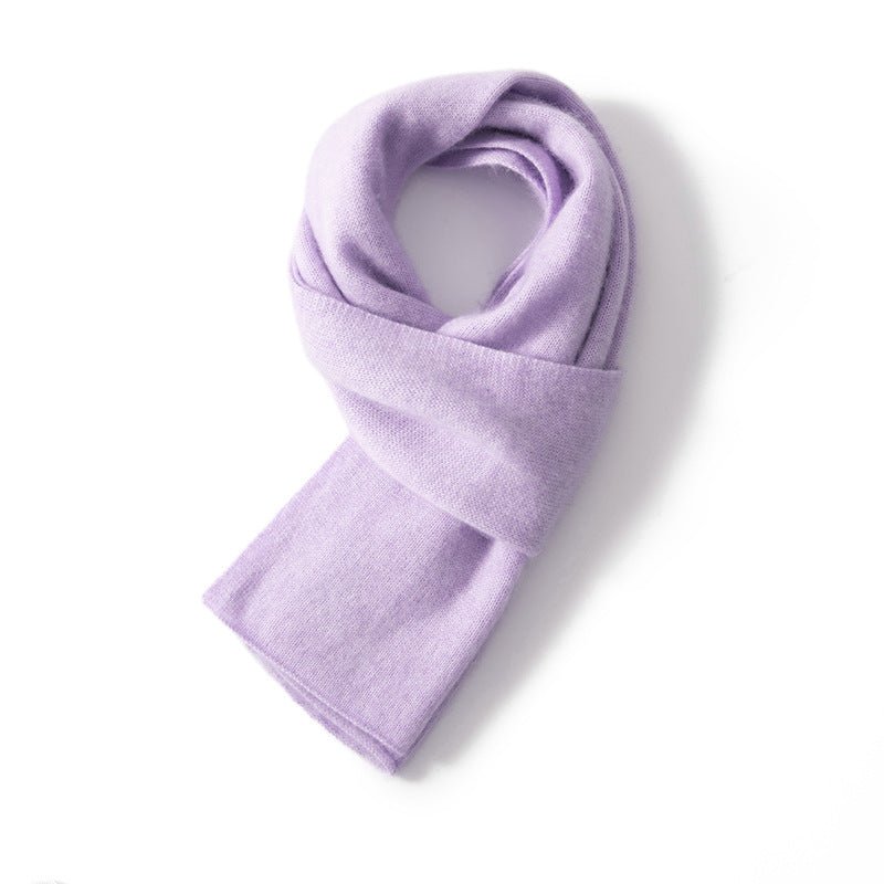 Short Cashmere Scarf Multi Colors for Women and Men Solid Cashmere Neck Warmer