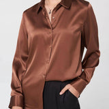 Silk Blouse for Women 100 pure silk long sleeves cool smooth tops