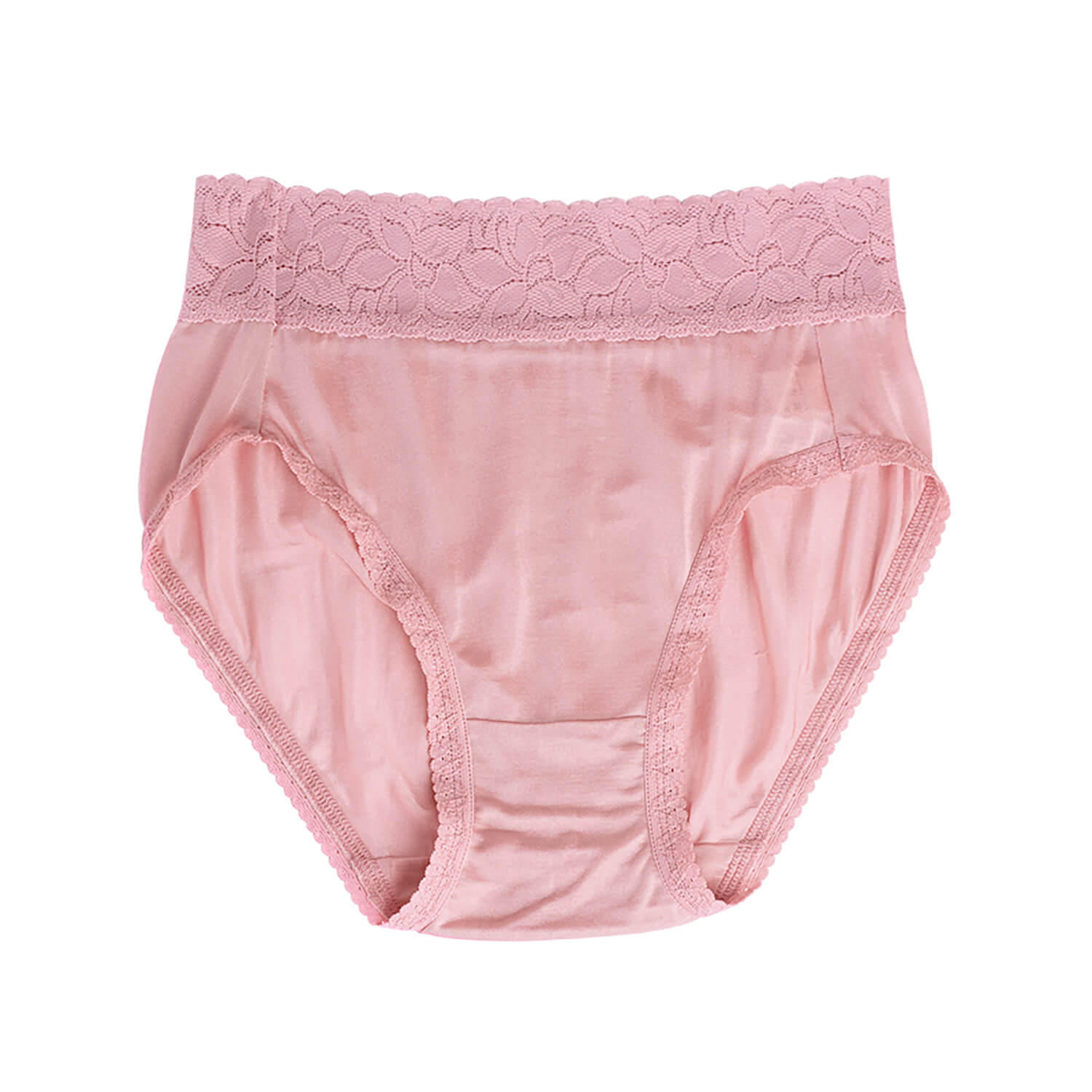 Silk high waist underwear women's lace shorts silk knitted briefs