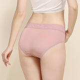 Silk high waist underwear women's lace shorts silk knitted briefs