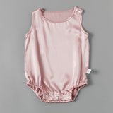 Silk Pajama Set for Baby Sleeveless pure Silk Bodysuit For Babies