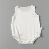 Silk Pajama Set for Baby Sleeveless pure Silk Bodysuit For Babies