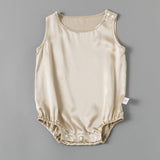 Silk Pajama Set for Baby Sleeveless pure Silk Bodysuit For Babies