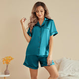 Silk Short Pyjamas For Women's Best Short Silk Pajama Set